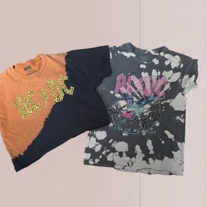 AC/DC Graphic T-Shirts - Tie-dyed Band Shirts Includes Both Shirts